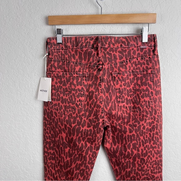 NEW NWT Mother High Waisted Looker Ankle Fray Jeans Animal Attraction - Picture 8 of 14